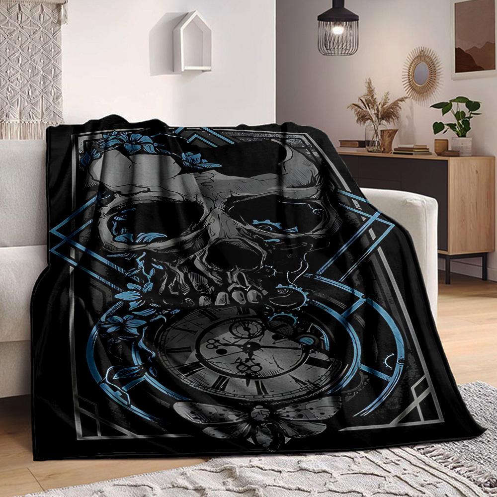 1pc Skull Clock Blanket, Lightweight Flannel Throw Blanket For Sofa, Bed, Travel, Camping, Living Room, Office, Couch, Chair, And Bed 80cmx120cm
1pc Skull Clock Blanket, Lightweight Flannel Throw Blanket For Sofa, Bed, Travel, Camping, Living Room, Office, Couch, Chair, And Bed 80cmx120cm