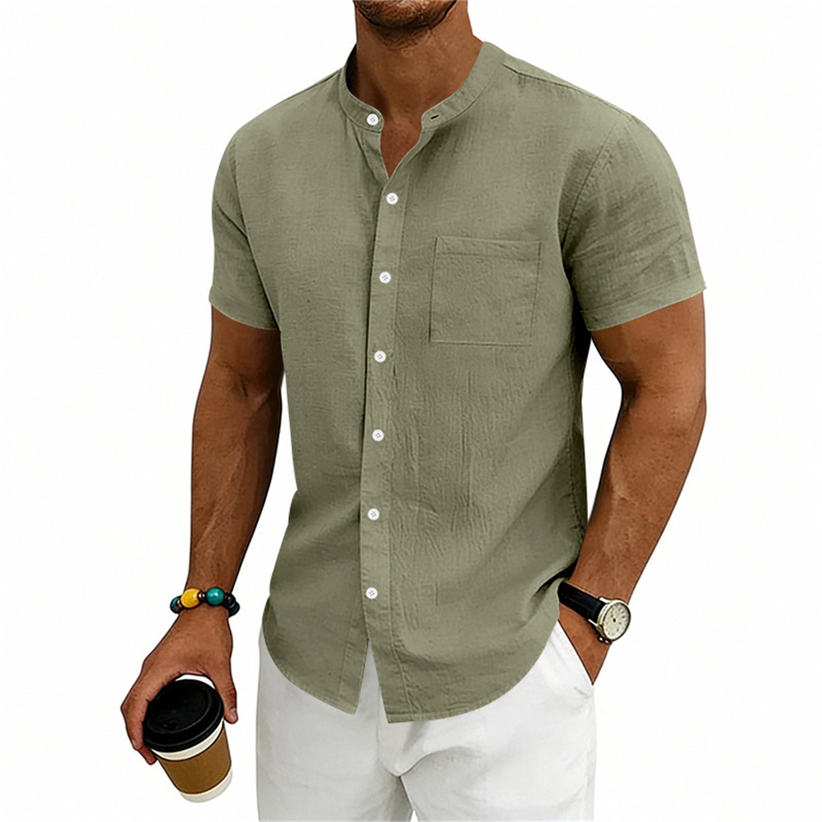 Men s Casual Vintage Collar Short Sleeve Shirt L армия зеленый
Men s Casual Vintage Collar Short Sleeve Shirt L армия зеленый