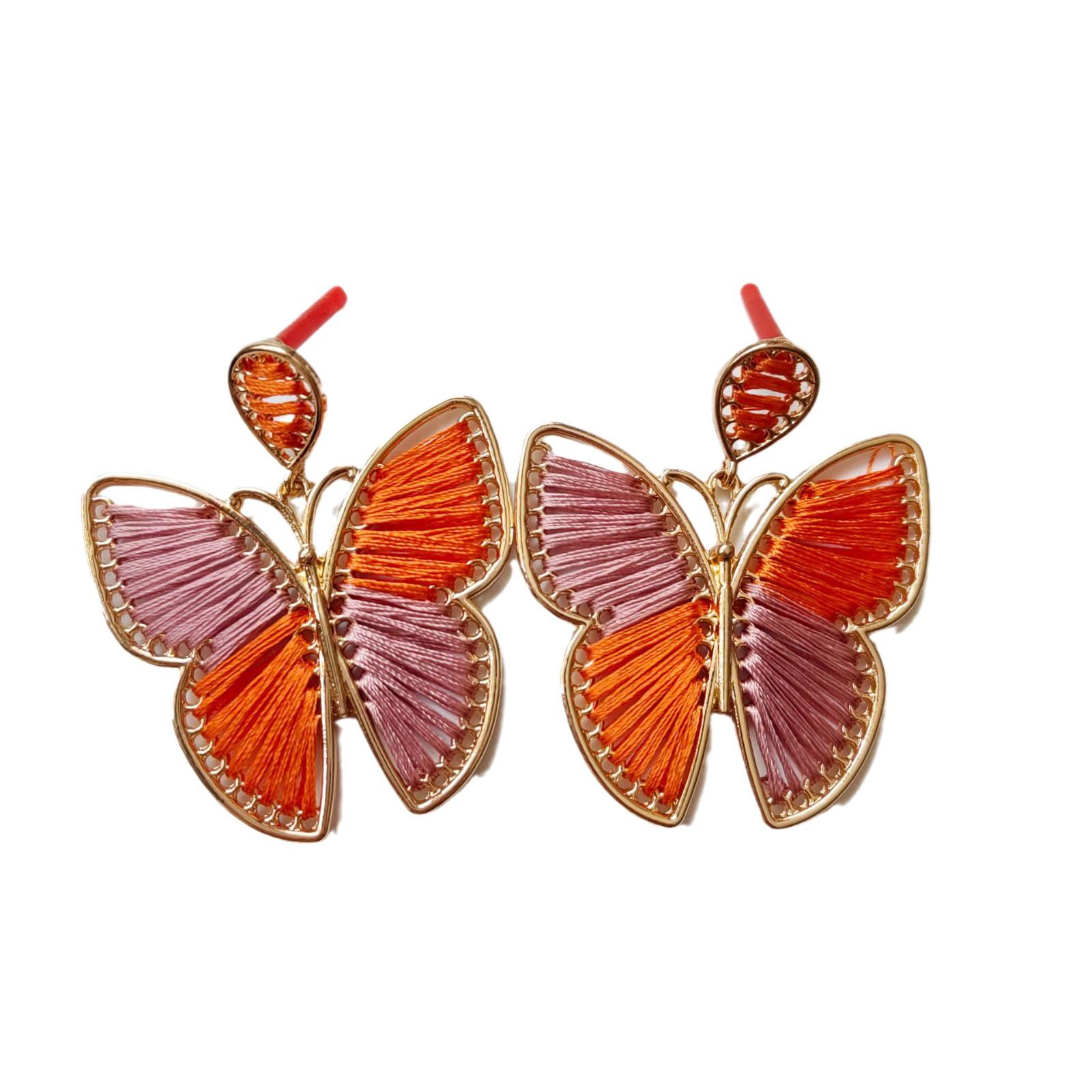 Bohemian Cotton Thread Handmade Butterfly Earrings
Bohemian Cotton Thread Handmade Butterfly Earrings