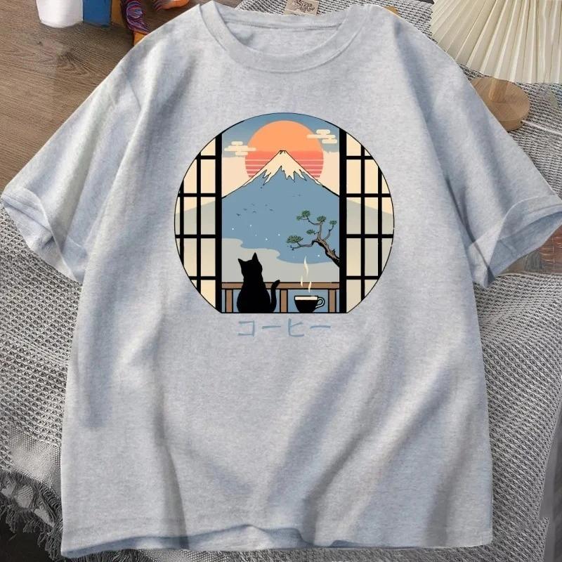 Womens Mount Fuji and Cats Cartoon Printed Short Sleeved Tshirt Loose and Casual Soft Comfortable Women Casual Clothing 4XL
Womens Mount Fuji and Cats Cartoon Printed Short Sleeved Tshirt Loose and Casual Soft Comfortable Women Casual Clothing 4XL