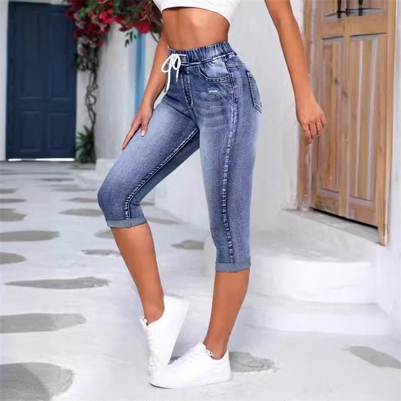Women Fashion Denim Jeans Shorts Drawtring High Waist Stretch Knee Length Ripped Hole Casual Short Jean Pants M синий
Women Fashion Denim Jeans Shorts Drawtring High Waist Stretch Knee Length Ripped Hole Casual Short Jean Pants M синий