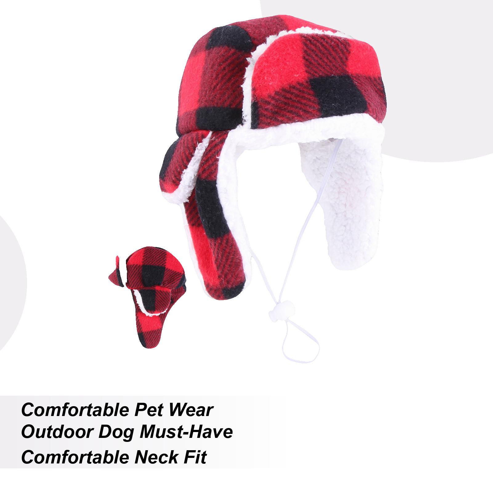 Dog Beanie Hat Adjustable Plaid Headwear Dog Trapper Beanie With Ear Cover For Puppy Small Large Medium Home Travel Photoshoot CN
Dog Beanie Hat Adjustable Plaid Headwear Dog Trapper Beanie With Ear Cover For Puppy Small Large Medium Home Travel Photoshoot CN