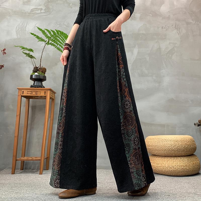 Women s Ethnic Retro Jacquard Wide-Leg Pants, Spring 2025 - Loose, Slimming, Frog Button Patchwork Culottes 5XL (145-155 jin) чорний
Women s Ethnic Retro Jacquard Wide-Leg Pants, Spring 2025 - Loose, Slimming, Frog Button Patchwork Culottes 5XL (145-155 jin) чорний