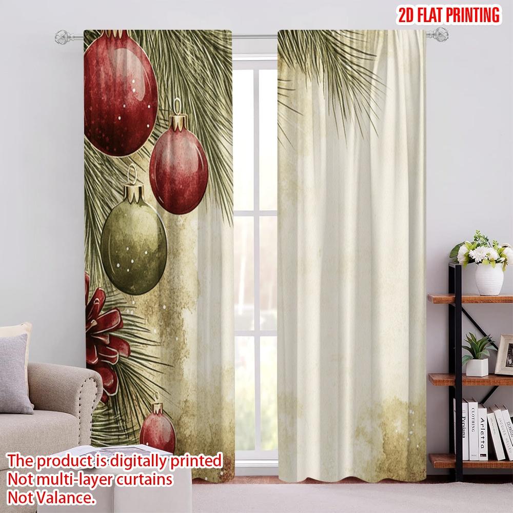 2pcs,2D plane printing Curtain Fabric Christmas Baubles Pine Branches (3) Versatile Polyester (without rod) All Seasons Perfect 52.50 × 116.00 cm 2 pcs
2pcs,2D plane printing Curtain Fabric Christmas Baubles Pine Branches (3) Versatile Polyester (without rod) All Seasons Perfect 52.50 × 116.00 cm 2 pcs