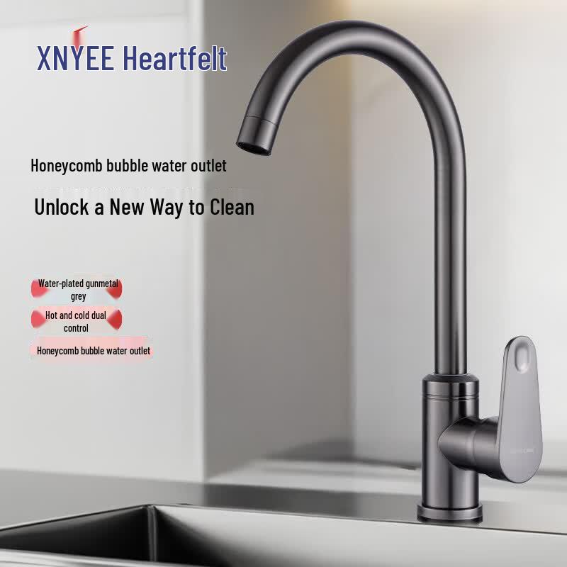 304 Stainless Steel Hot & Cold Kitchen Faucet Set
304 Stainless Steel Hot & Cold Kitchen Faucet Set