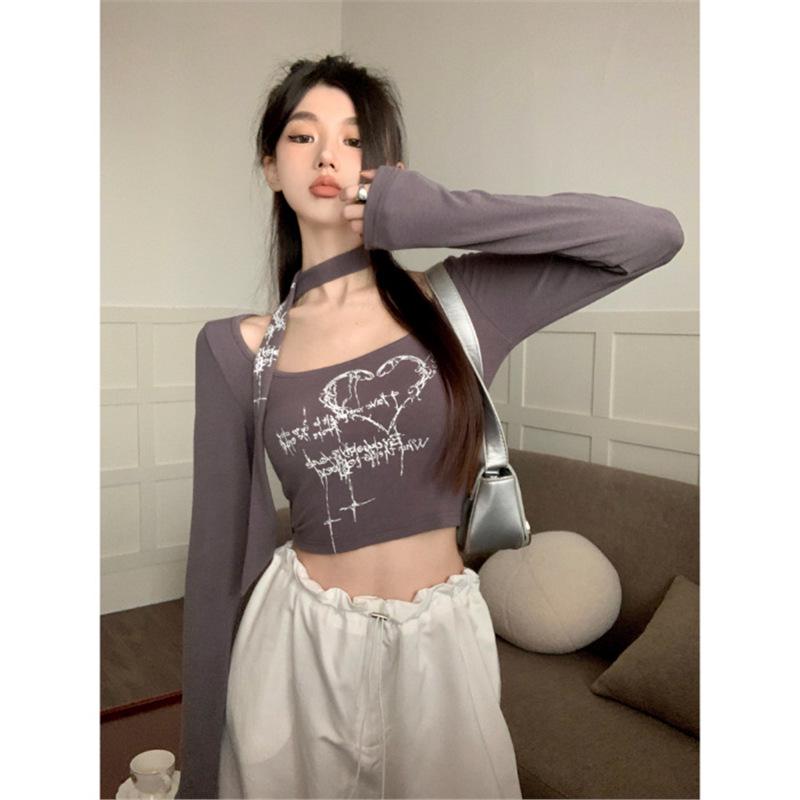 American Sweet-Spicy Girl Love Heart Halter Top - Women’s Slimming Spring Base Layer for Jazz Dance Medium сірий колір
American Sweet-Spicy Girl Love Heart Halter Top - Women’s Slimming Spring Base Layer for Jazz Dance Medium сірий колір