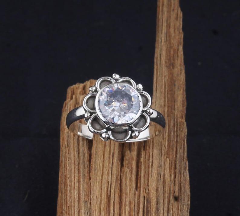 White cz Gemstone Solid 925 Sterling Silver Boho Designer Ring Stacking Ring Gift For Her Silver Jewelry 11
White cz Gemstone Solid 925 Sterling Silver Boho Designer Ring Stacking Ring Gift For Her Silver Jewelry 11