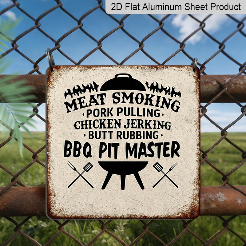 2D Flat - 1pc Square Metal Tin Sign Featuring A Barbecue Master Design, Including Icons for Meat Smoking, Pulled Pork, Grilled Chicken 20*20cm
2D Flat - 1pc Square Metal Tin Sign Featuring A Barbecue Master Design, Including Icons for Meat Smoking, Pulled Pork, Grilled Chicken 20*20cm