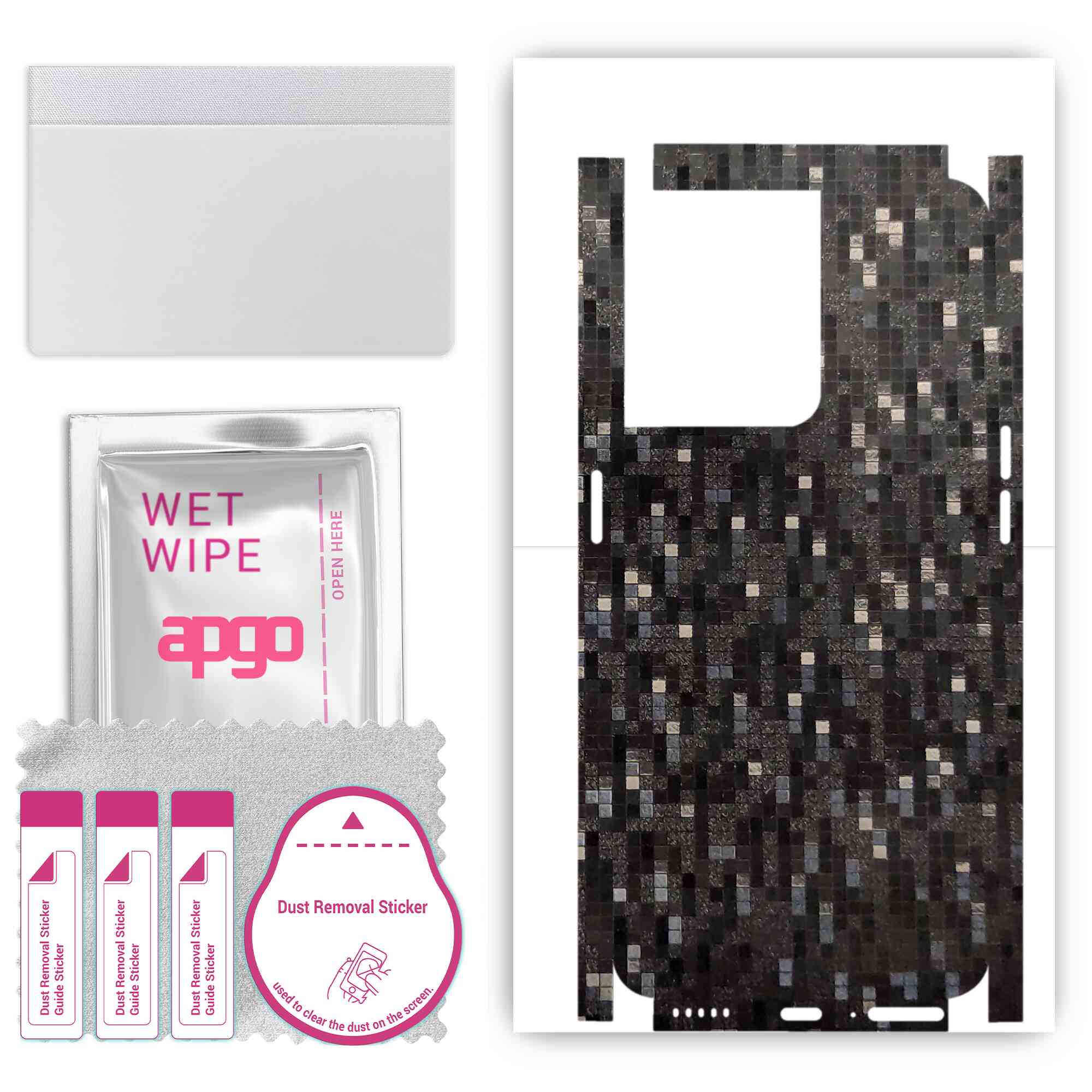 apgo Protective Skin Sticker for the back+sides compatible with Oppo Reno8, Full Wrap Film, Foil, Vinyl - Pattern Carbon Black Pixel
apgo Protective Skin Sticker for the back+sides compatible with Oppo Reno8, Full Wrap Film, Foil, Vinyl - Pattern Carbon Black Pixel