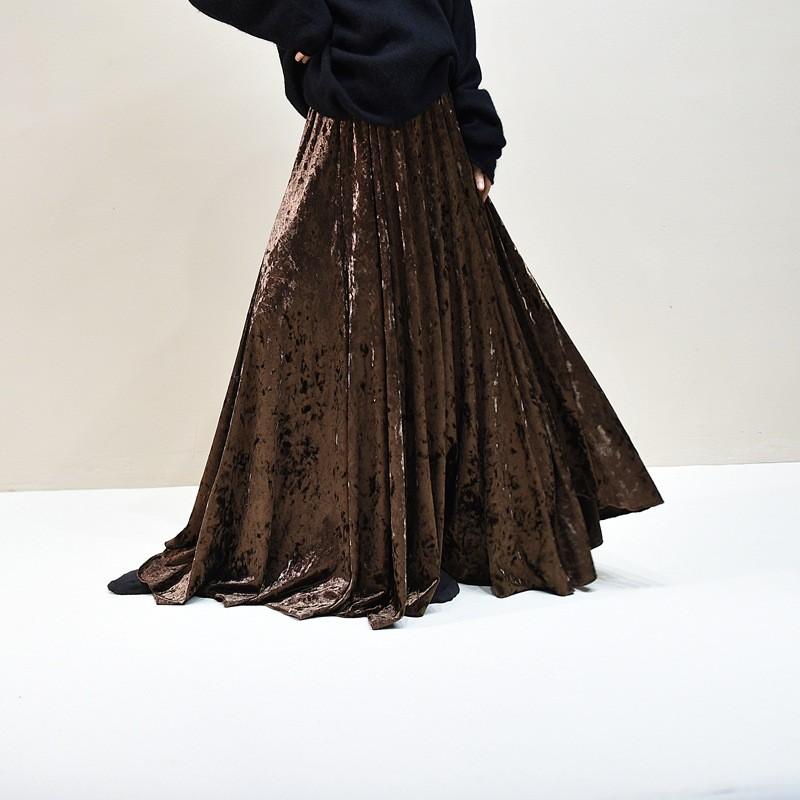 Qooth A-Line Skirt with Pleats Diamond Velvet Elastic Waist Maxi Skirt Retro Flared Silhouette for Women QT2813 100CM кофейный
Qooth A-Line Skirt with Pleats Diamond Velvet Elastic Waist Maxi Skirt Retro Flared Silhouette for Women QT2813 100CM кофейный