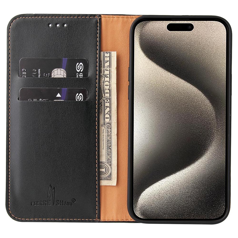 FIERRE SHANN For iPhone 15 Pro Max Case Magnetic Auto Closing Textured PU Leather Phone Cover Black
FIERRE SHANN For iPhone 15 Pro Max Case Magnetic Auto Closing Textured PU Leather Phone Cover Black