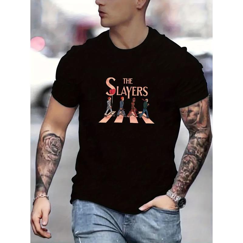 European sizes Slayers Print Men s Short Sleeve T-shirts, Comfy Casual Breathable Tops For Men s Fitness Training, Jogging, Outdoor Activities S чёрный
European sizes Slayers Print Men s Short Sleeve T-shirts, Comfy Casual Breathable Tops For Men s Fitness Training, Jogging, Outdoor Activities S чёрный