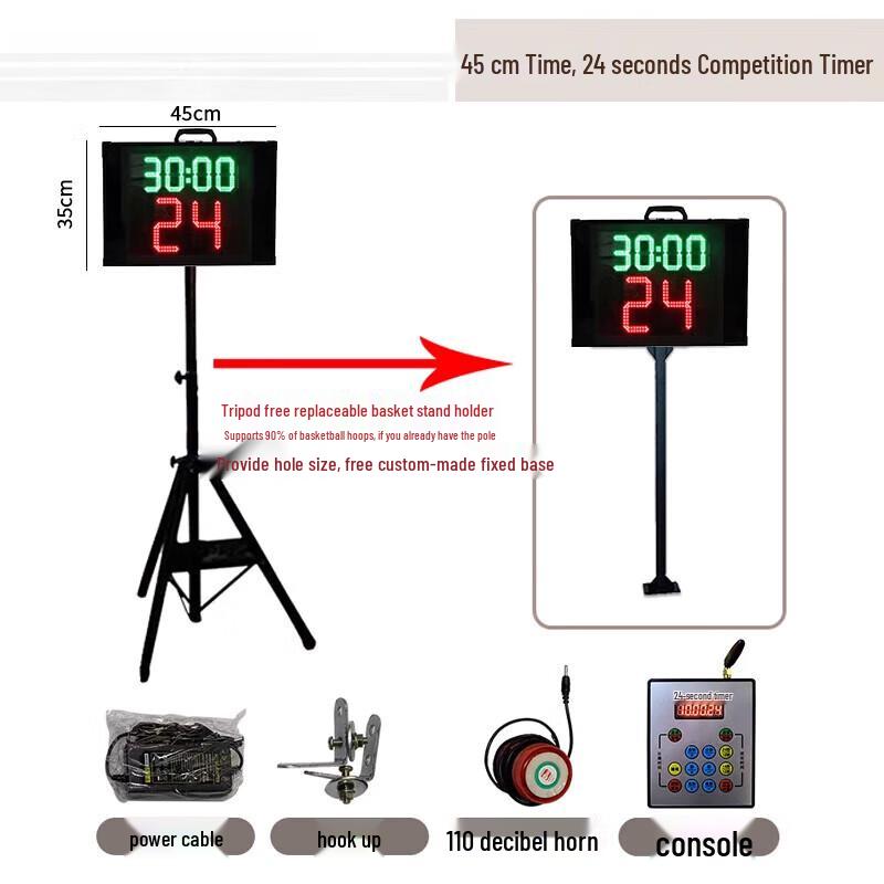 Jundingying Portable Basketball Scoreboard with 24-Second Shot Clock
Jundingying Portable Basketball Scoreboard with 24-Second Shot Clock