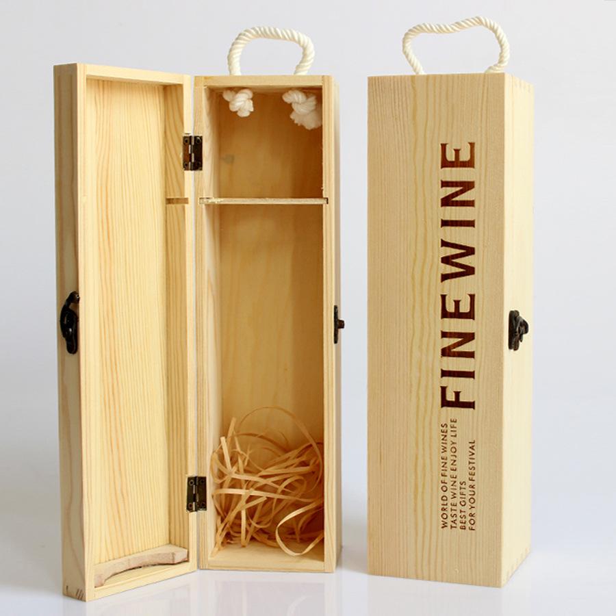 Червоне вино, одна пляшка, подарункова коробка з соснової деревини
Червоне вино, одна пляшка, подарункова коробка з соснової деревини