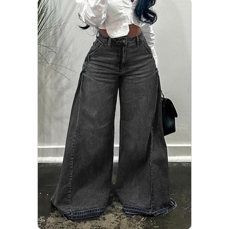 Women s Y2K High Waisted Blue Washed Wide Leg Jeans Spliced Frayed Tassel Hem Loose Baggy Floor Length Flared Denim Trousers 3XL чорний
Women s Y2K High Waisted Blue Washed Wide Leg Jeans Spliced Frayed Tassel Hem Loose Baggy Floor Length Flared Denim Trousers 3XL чорний