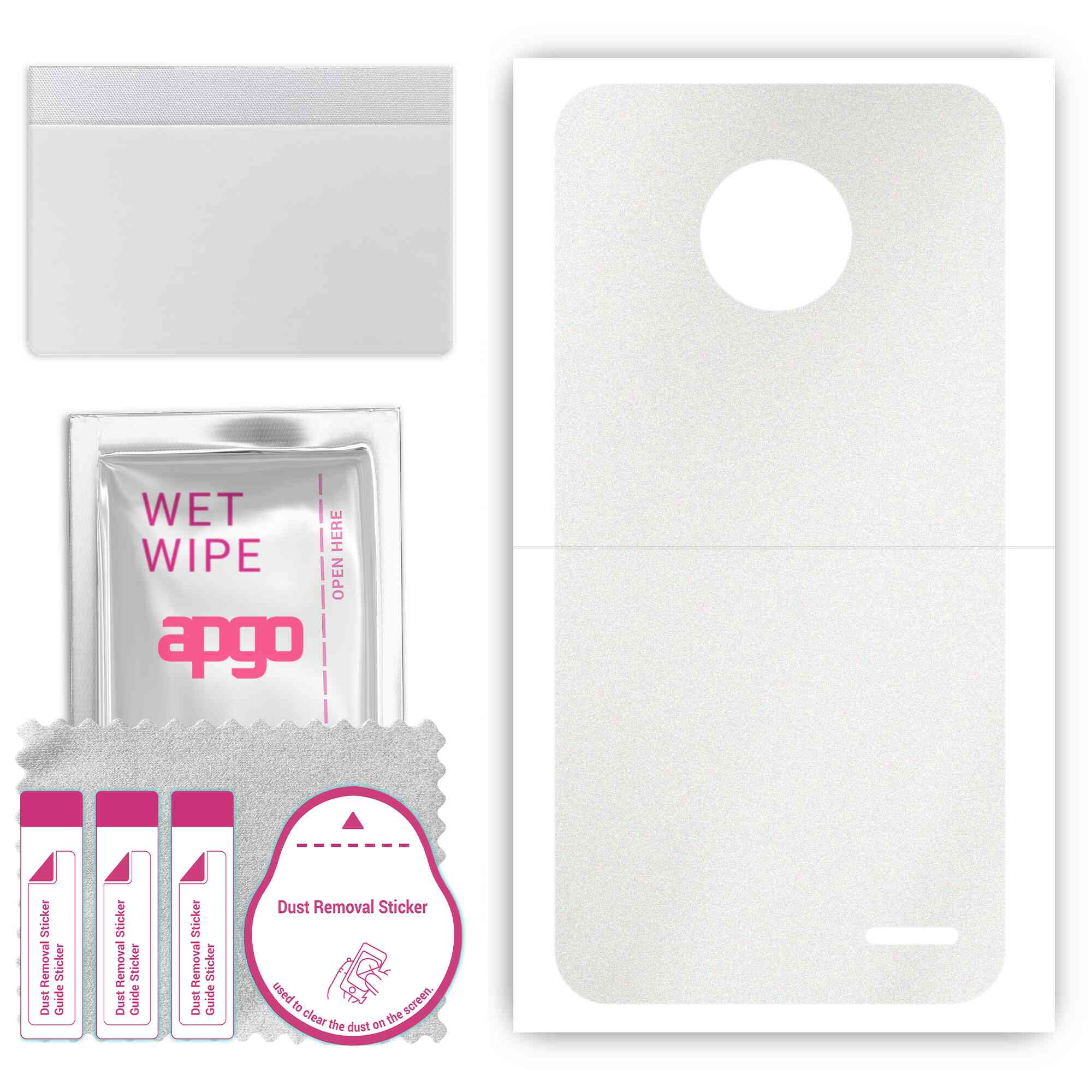 apgo Захисна наклейка для задньої панелі, сумісна з Motorola Moto E4 Plus, Wrap Film, Foil, Vinyl - Pattern Matte Transparent
apgo Захисна наклейка для задньої панелі, сумісна з Motorola Moto E4 Plus, Wrap Film, Foil, Vinyl - Pattern Matte Transparent