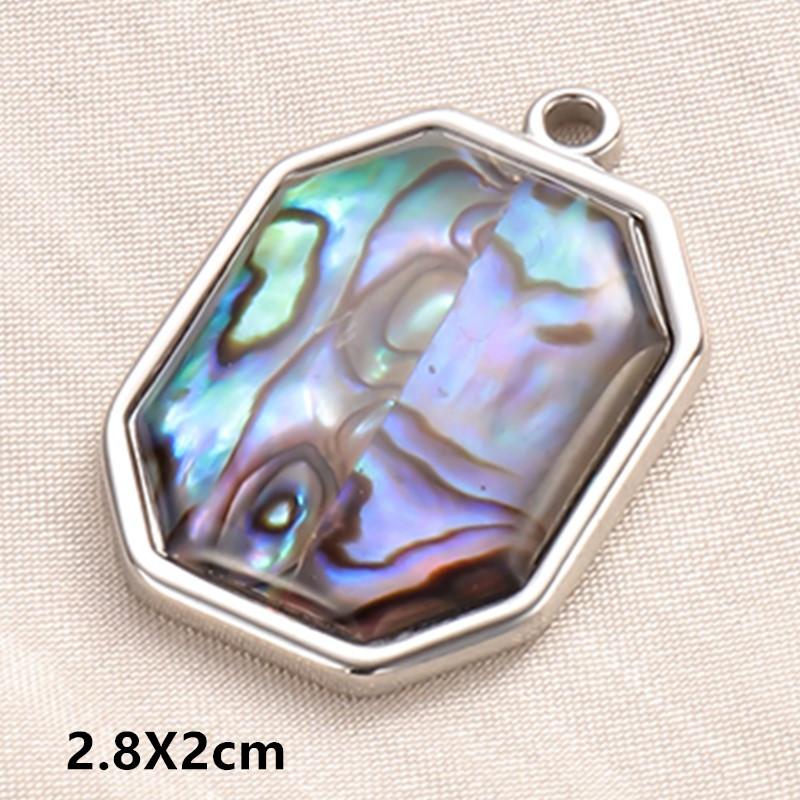 2pcs Big Size Geometric Pendant Round Rectangle Natural Abalone Shell Stainless Steel Charm For Jewelry Making Bulk DIY Material
2pcs Big Size Geometric Pendant Round Rectangle Natural Abalone Shell Stainless Steel Charm For Jewelry Making Bulk DIY Material