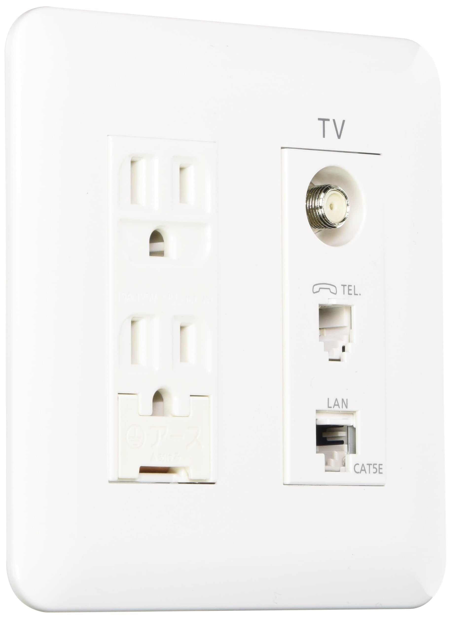 Panasonic Cosmo Series Wide 21 Recessed Multimedia Outlet Grounded Double Outlet with Earth Terminal Shield Pole 2 Cores White WTF34363W TV/High
Panasonic Cosmo Series Wide 21 Recessed Multimedia Outlet Grounded Double Outlet with Earth Terminal Shield Pole 2 Cores White WTF34363W TV/High