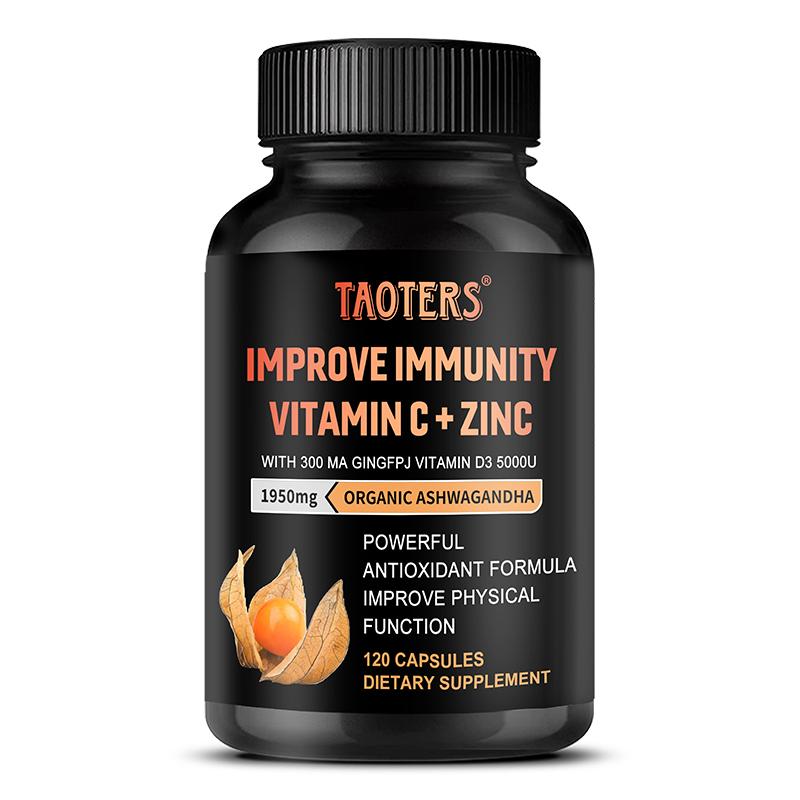 Taoters Vitamin C Zinc Complex Capsules Enhance Immunity and Reduce Stress 120 capsules 120 capsules
Taoters Vitamin C Zinc Complex Capsules Enhance Immunity and Reduce Stress 120 capsules 120 capsules