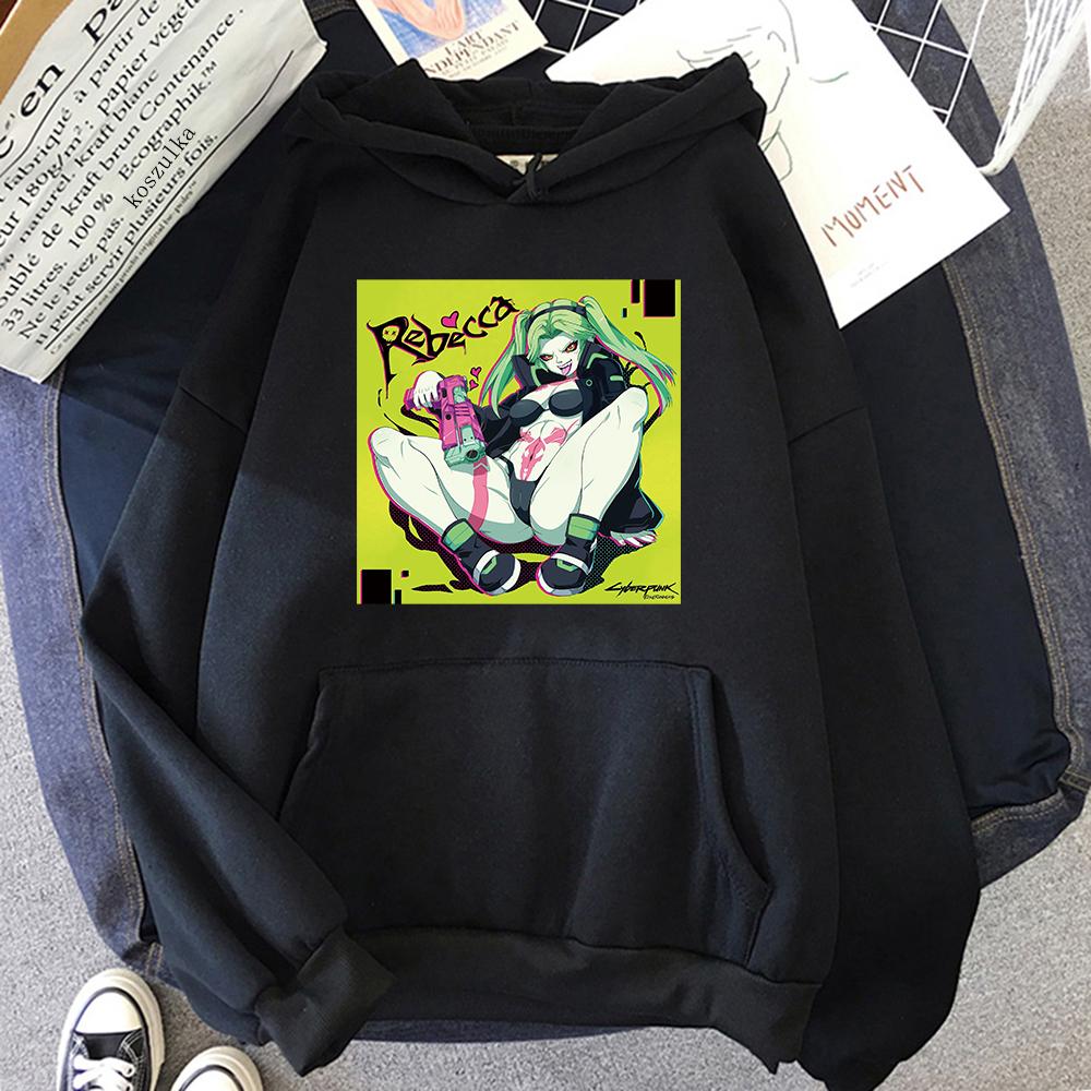 Edgerunner Rebecca толстовка для женщин Harajuku эстетические графические толстовки унисекс осень-зима популярные аниме толстовки с капюшоном
Edgerunner Rebecca толстовка для женщин Harajuku эстетические графические толстовки унисекс осень-зима популярные аниме толстовки с капюшоном