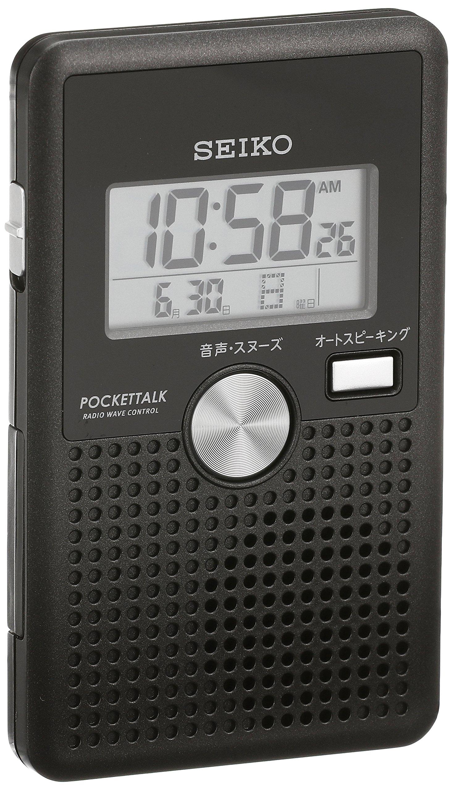 Seiko Clock Alarm Bilingual Voice Time Black DA208K SEIKO Clock, Radio-Controlled, Digital, Alarm, Signal, POCKETTALK, Metallic,
Seiko Clock Alarm Bilingual Voice Time Black DA208K SEIKO Clock, Radio-Controlled, Digital, Alarm, Signal, POCKETTALK, Metallic,