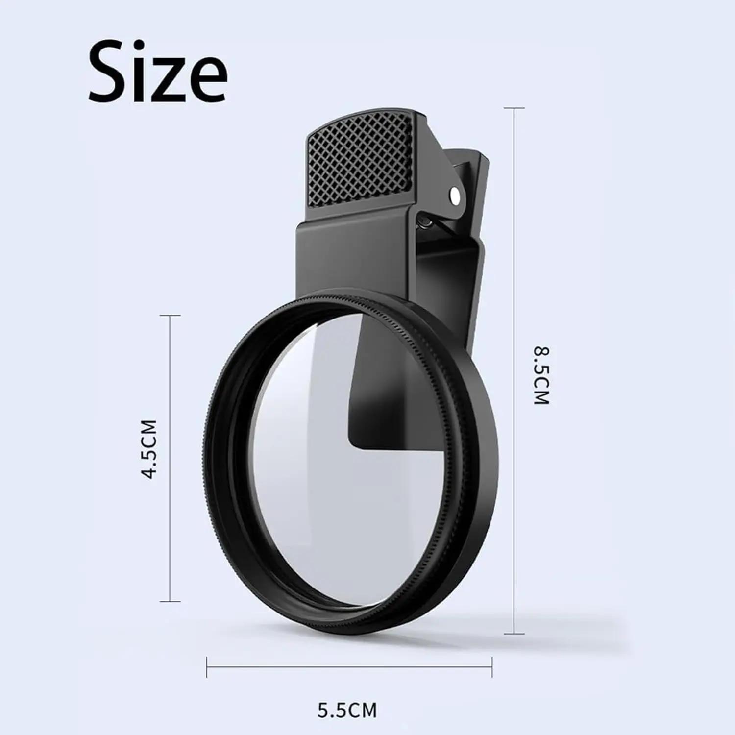 52MM Circular Universal Polarizer Camera Lens Clip Portable CPL Filter Kit Professional Phone Camera Lens For iPhone 16 15 14 13 чёрный
52MM Circular Universal Polarizer Camera Lens Clip Portable CPL Filter Kit Professional Phone Camera Lens For iPhone 16 15 14 13 чёрный