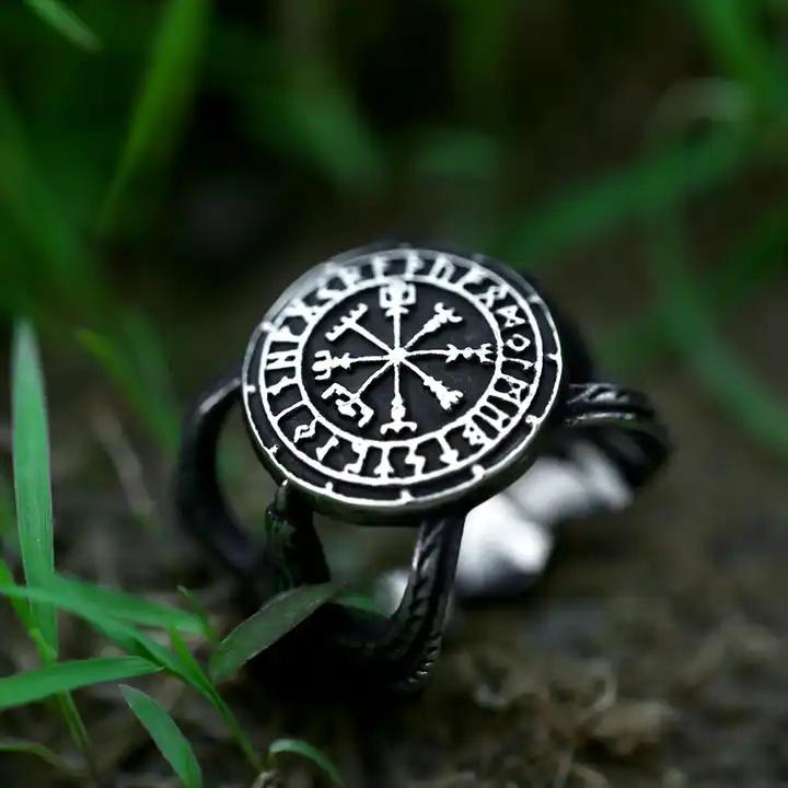 BEIER 316L Stainless Steel Viking Vegvisir Ring Double Eagle Pattern Retro Jewelry For Men 13
BEIER 316L Stainless Steel Viking Vegvisir Ring Double Eagle Pattern Retro Jewelry For Men 13
