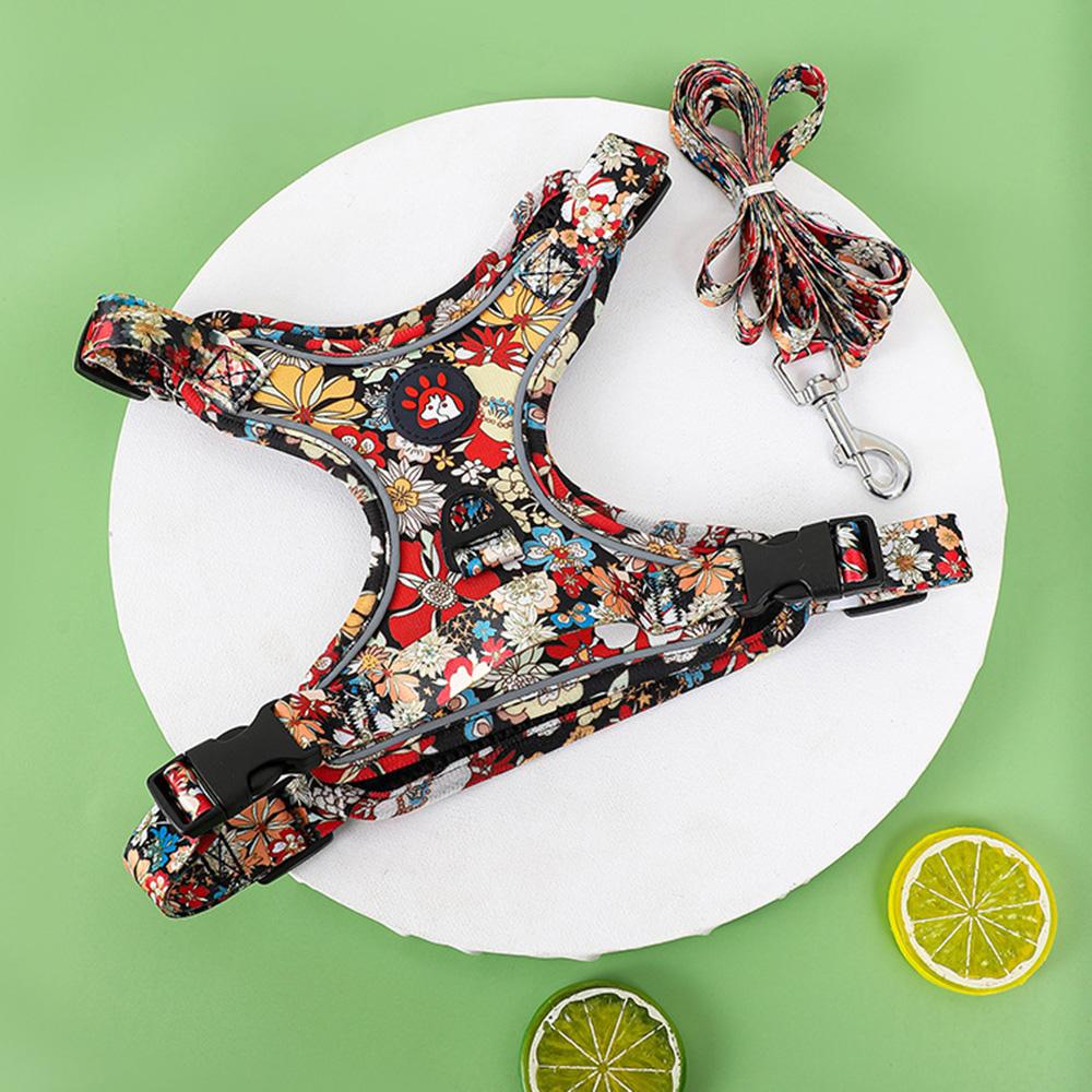 Модная принтованная шлейка и поводок для щенка, светоотражающая, дышащая, товары для выгула питомцев на улице для маленьких и средних собак XS чёрный
Модная принтованная шлейка и поводок для щенка, светоотражающая, дышащая, товары для выгула питомцев на улице для маленьких и средних собак XS чёрный