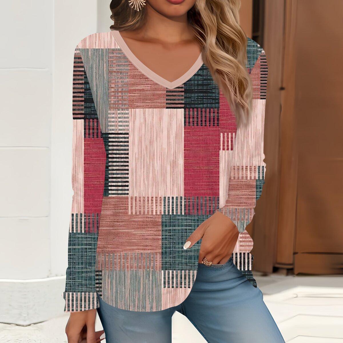 2023 весна и осень новая мода с длинным рукавом повседневная футболка с v-образным вырезом и принтом
2023 весна и осень новая мода с длинным рукавом повседневная футболка с v-образным вырезом и принтом