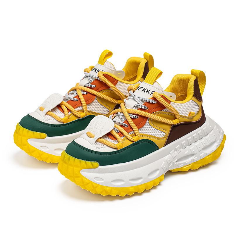 Мужские модные кроссовки Осень 2025: Белые кроссовки на толстой подошве, увеличивающие рост, для повседневной носки Size 43 белый/жёлтый
Мужские модные кроссовки Осень 2025: Белые кроссовки на толстой подошве, увеличивающие рост, для повседневной носки Size 43 белый/жёлтый