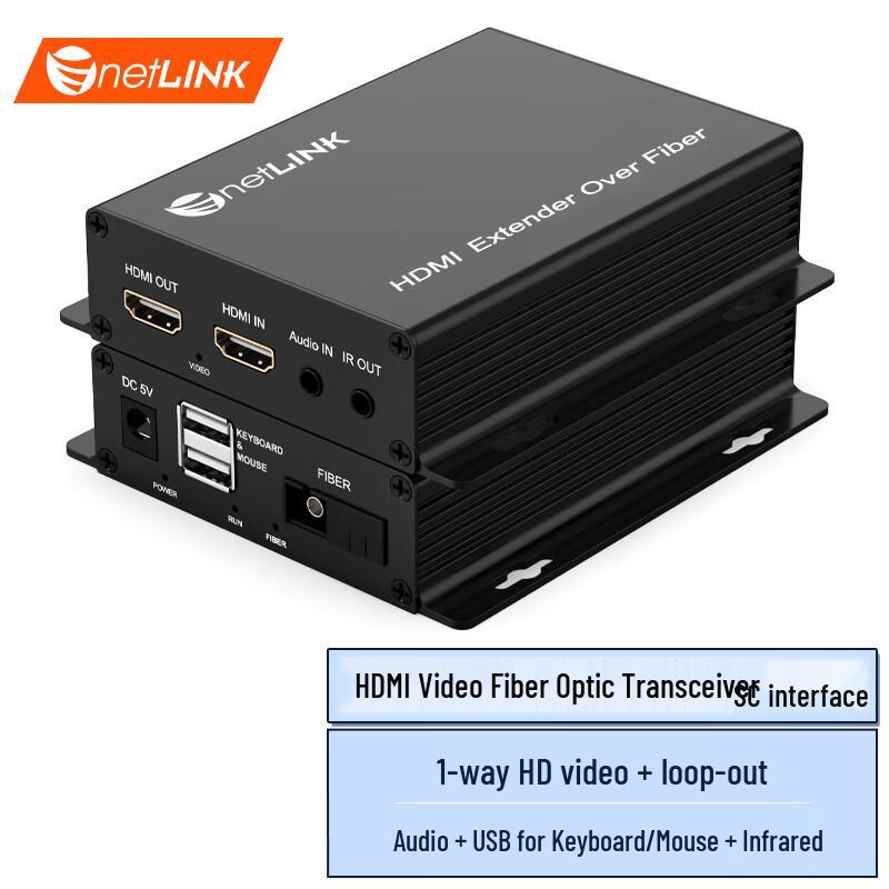 netLINK HDMI KVM IR Fiber Optic Extender Kit
netLINK HDMI KVM IR Fiber Optic Extender Kit