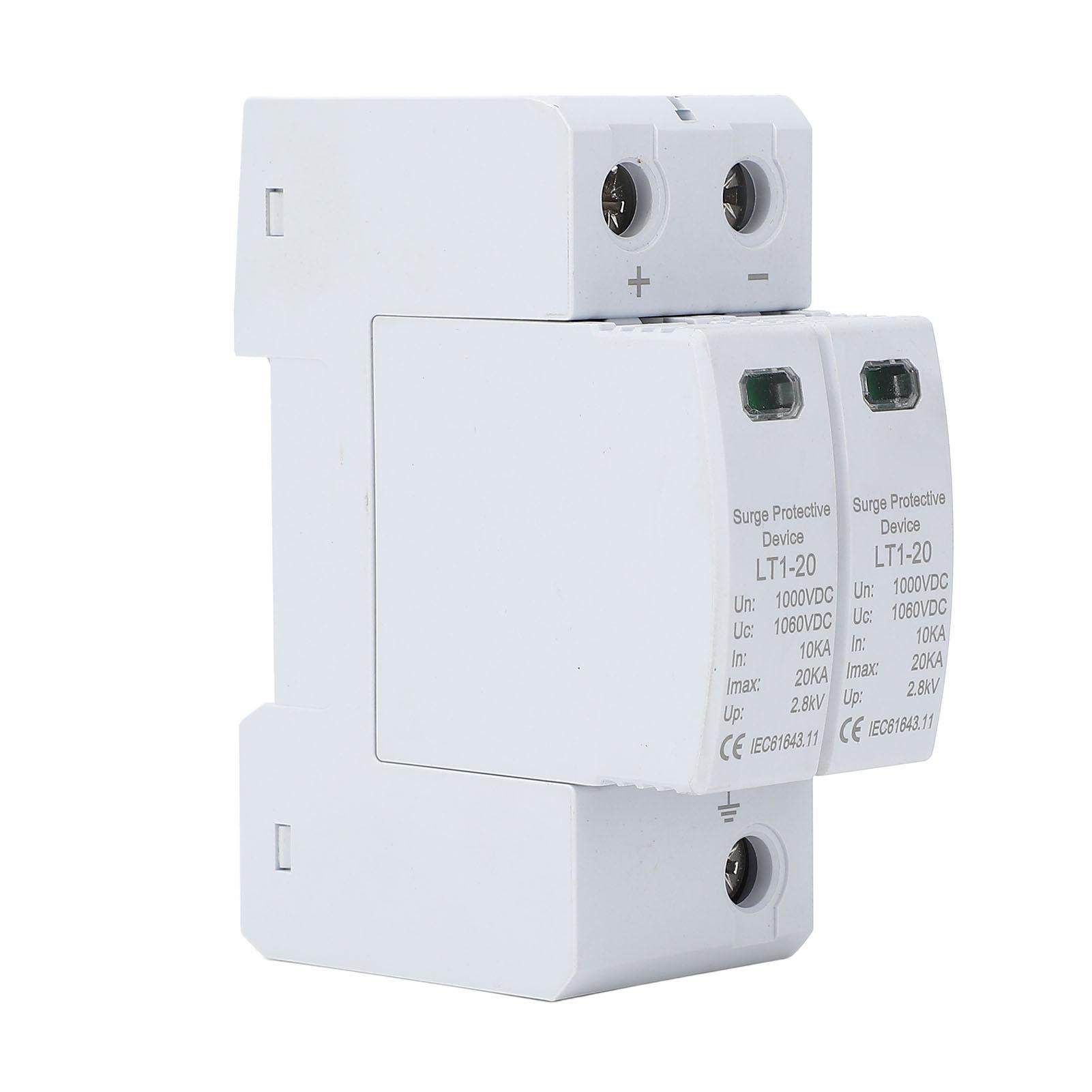 Surge Protective Device 2P PC 35mm Rail Mount House Voltage Protector DC1000V 10KA20KA
Surge Protective Device 2P PC 35mm Rail Mount House Voltage Protector DC1000V 10KA20KA