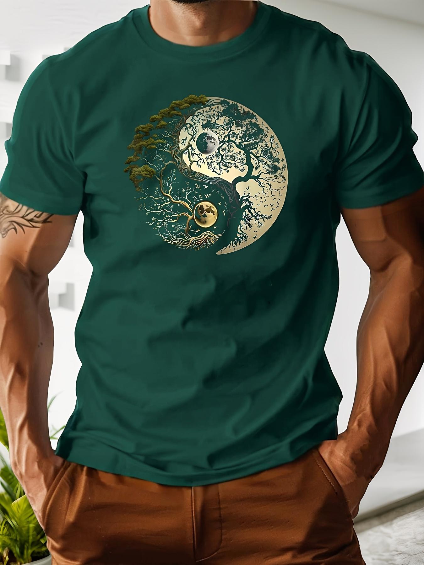 Men s summer 100% pure cotton fashionable casual loose sports yin-yang tree pattern print round neck short sleeved T-shirt top 5XL різнокольоровий
Men s summer 100% pure cotton fashionable casual loose sports yin-yang tree pattern print round neck short sleeved T-shirt top 5XL різнокольоровий