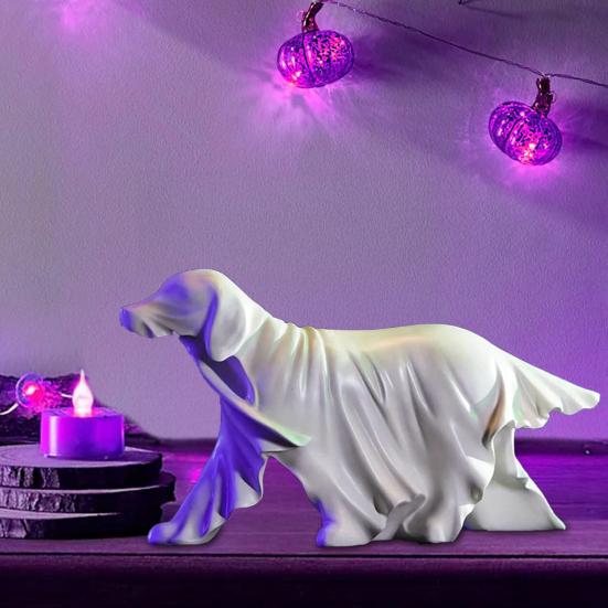 Halloween Ghost Dog Figurine Spooky White Dog with Cape Statue Decorative Resin Ornament for Home Office Halloween Decor Dog
Halloween Ghost Dog Figurine Spooky White Dog with Cape Statue Decorative Resin Ornament for Home Office Halloween Decor Dog