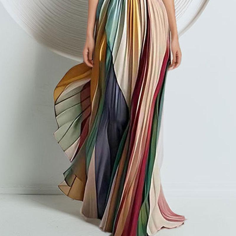 Summer European And American Women s Elegant Sexy Strapless Printed Colorful Evening Gown L
Summer European And American Women s Elegant Sexy Strapless Printed Colorful Evening Gown L