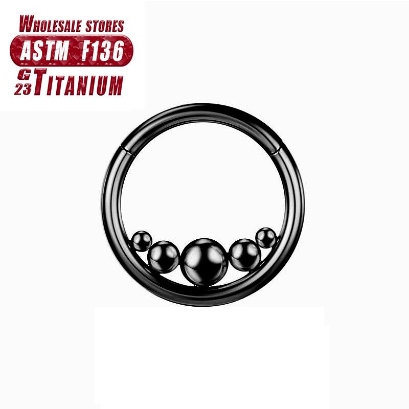 F136 Titanium Piercing Black Nose Ring Implant Grade Hinged Seamles Earring Clicker Cartilage Septum Daith Tragus Jewelery Gift 1.2x8mm
F136 Titanium Piercing Black Nose Ring Implant Grade Hinged Seamles Earring Clicker Cartilage Septum Daith Tragus Jewelery Gift 1.2x8mm