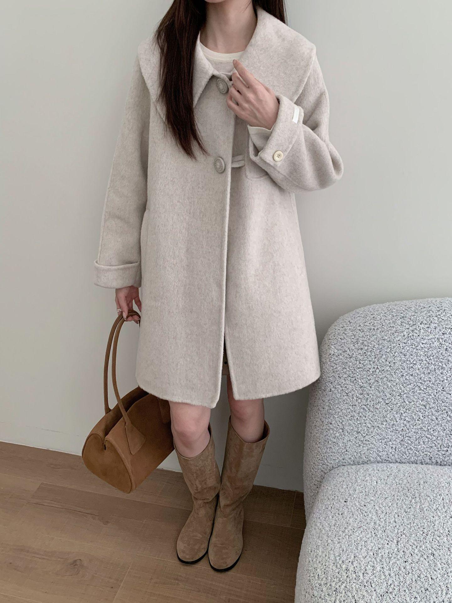 2025 Autumn/Winter Double-Faced Wool Duffle Coat - Loose, Long, Casual, Petite Fit Medium
2025 Autumn/Winter Double-Faced Wool Duffle Coat - Loose, Long, Casual, Petite Fit Medium