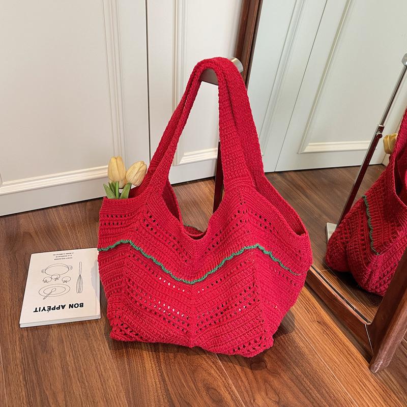 Yogodlns Large Capacity Hollow Out Knitted Handbags Women Summer Versatile Single Shoulder Shopping Pouch Beach Weave Tote Bags 50x16x27cm червоний
Yogodlns Large Capacity Hollow Out Knitted Handbags Women Summer Versatile Single Shoulder Shopping Pouch Beach Weave Tote Bags 50x16x27cm червоний