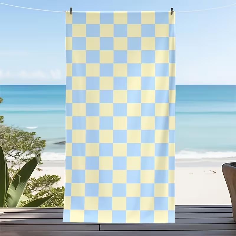 Rainbow Wavy Checkerboard Print Beach Towel Retro Y2K Colorful Warped Grid Soft Quick Dry Absorbent Large Swim Towel for Summer W30*H60(CM)
Rainbow Wavy Checkerboard Print Beach Towel Retro Y2K Colorful Warped Grid Soft Quick Dry Absorbent Large Swim Towel for Summer W30*H60(CM)