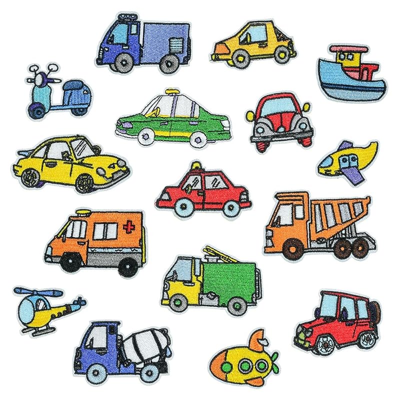 YFFSFDC vehicle patch 16 pieces set Car/ship/plane/motorcycle/freight car embroidery patch applique patch DIY iron on adhesive repair child
YFFSFDC vehicle patch 16 pieces set Car/ship/plane/motorcycle/freight car embroidery patch applique patch DIY iron on adhesive repair child
