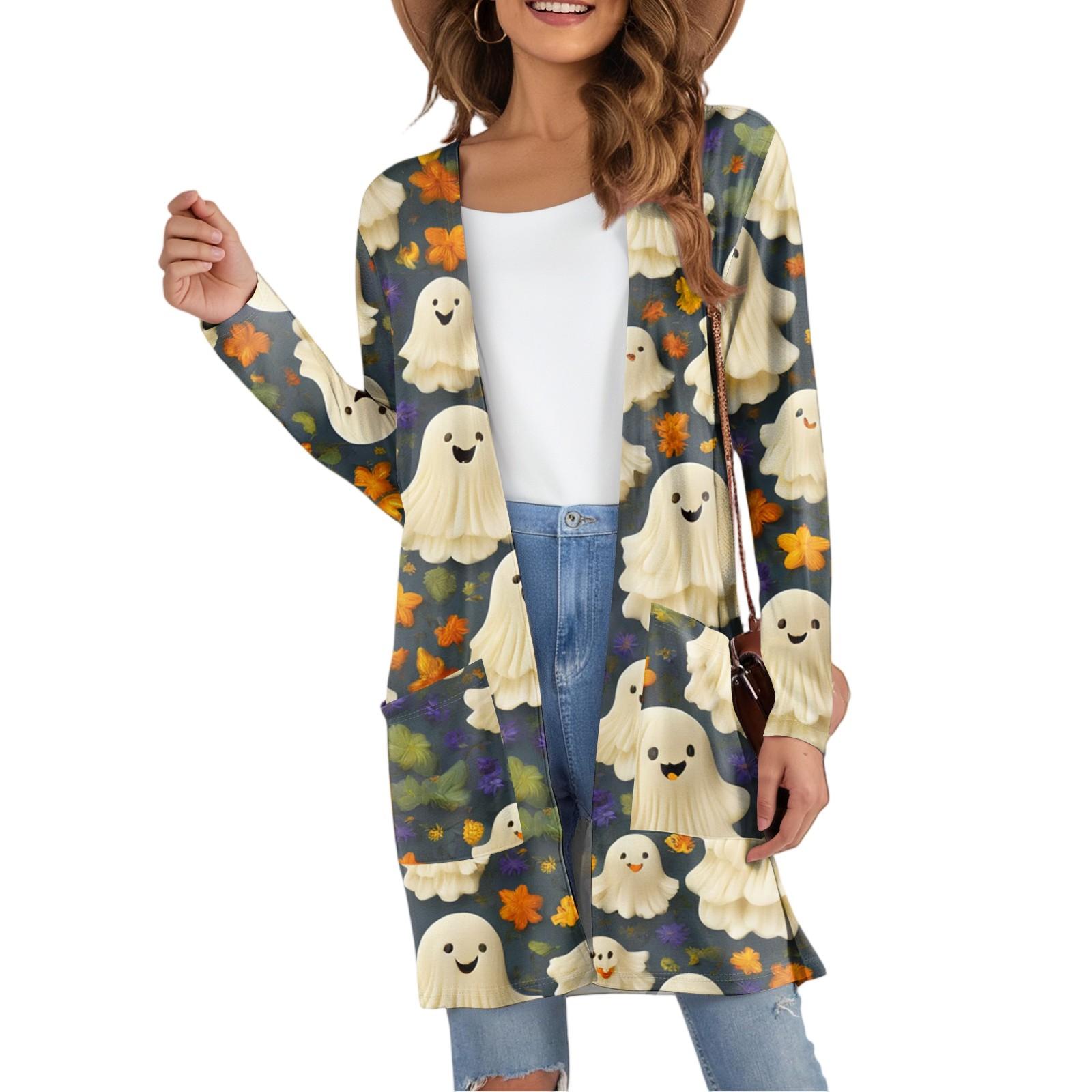 Women s Fashion Casual Comfortable Halloween Printed Mid-Length Cardigan With Pockets Jacket L бежевий
Women s Fashion Casual Comfortable Halloween Printed Mid-Length Cardigan With Pockets Jacket L бежевий
