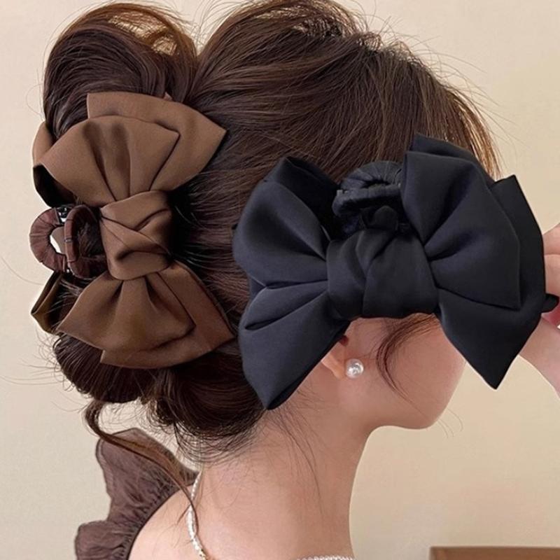 Elegant Women Bow Hair Claw Clips Double-Sided Large Satin Shark Hair Claw Solid Bowknot Hairpins Barrettes Hair Accessories
Elegant Women Bow Hair Claw Clips Double-Sided Large Satin Shark Hair Claw Solid Bowknot Hairpins Barrettes Hair Accessories