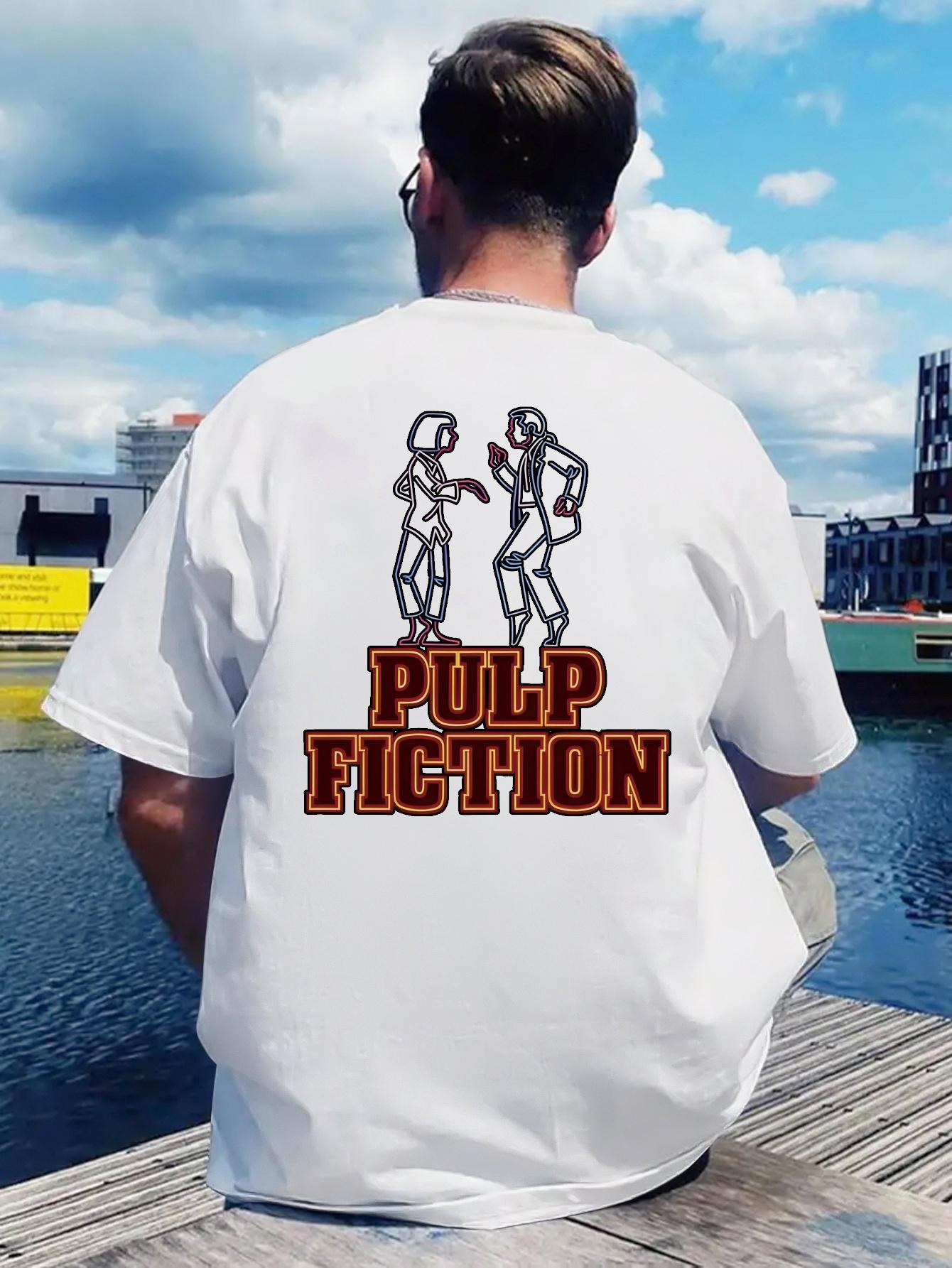 Casual Short Sleeve T-shirt with PULP FICTION Graphic Print - Black Polyester Crew Neck L
Casual Short Sleeve T-shirt with PULP FICTION Graphic Print - Black Polyester Crew Neck L