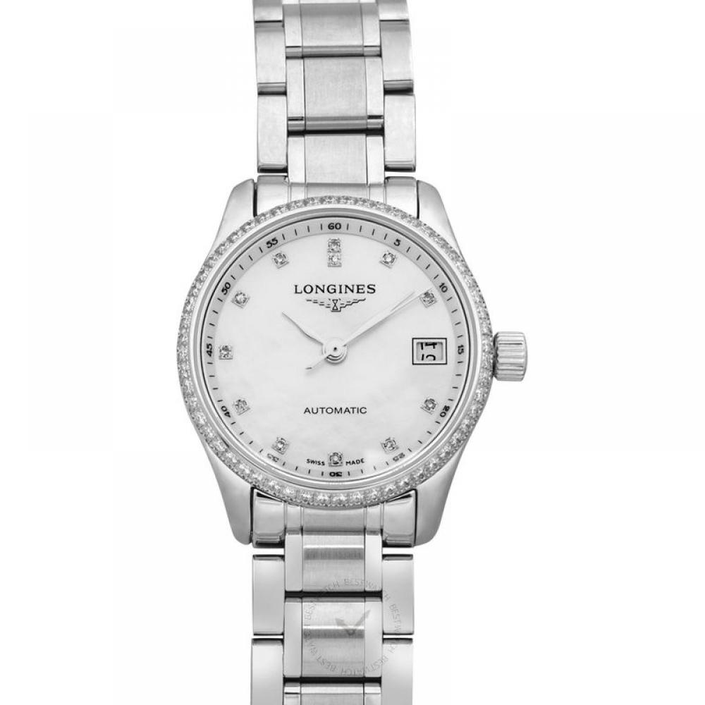 Longines Женские часы Master Collection с автоматическим механизмом и перламутровым циферблатом из нержавеющей стали 
Longines Женские часы Master Collection с автоматическим механизмом и перламутровым циферблатом из нержавеющей стали