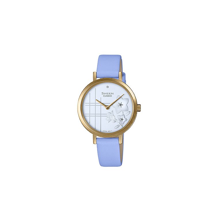 Casio Sheen Floral Theme Bellflower Series Small Dial Slim Light Blue Business Quartz Watch Leather Strap Women watches White SHE-C140GL-2AUPFH-PERSON Light blue strap
Casio Sheen Floral Theme Bellflower Series Small Dial Slim Light Blue Business Quartz Watch Leather Strap Women watches White SHE-C140GL-2AUPFH-PERSON Light blue strap