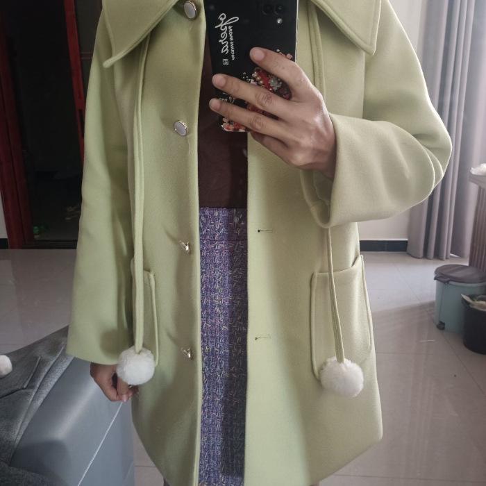 25 Stylish Women s Mid-Length Woolen Coat for Autumn/Winter - New High-End Fragrance Design 3XL світло-зелений колір
25 Stylish Women s Mid-Length Woolen Coat for Autumn/Winter - New High-End Fragrance Design 3XL світло-зелений колір