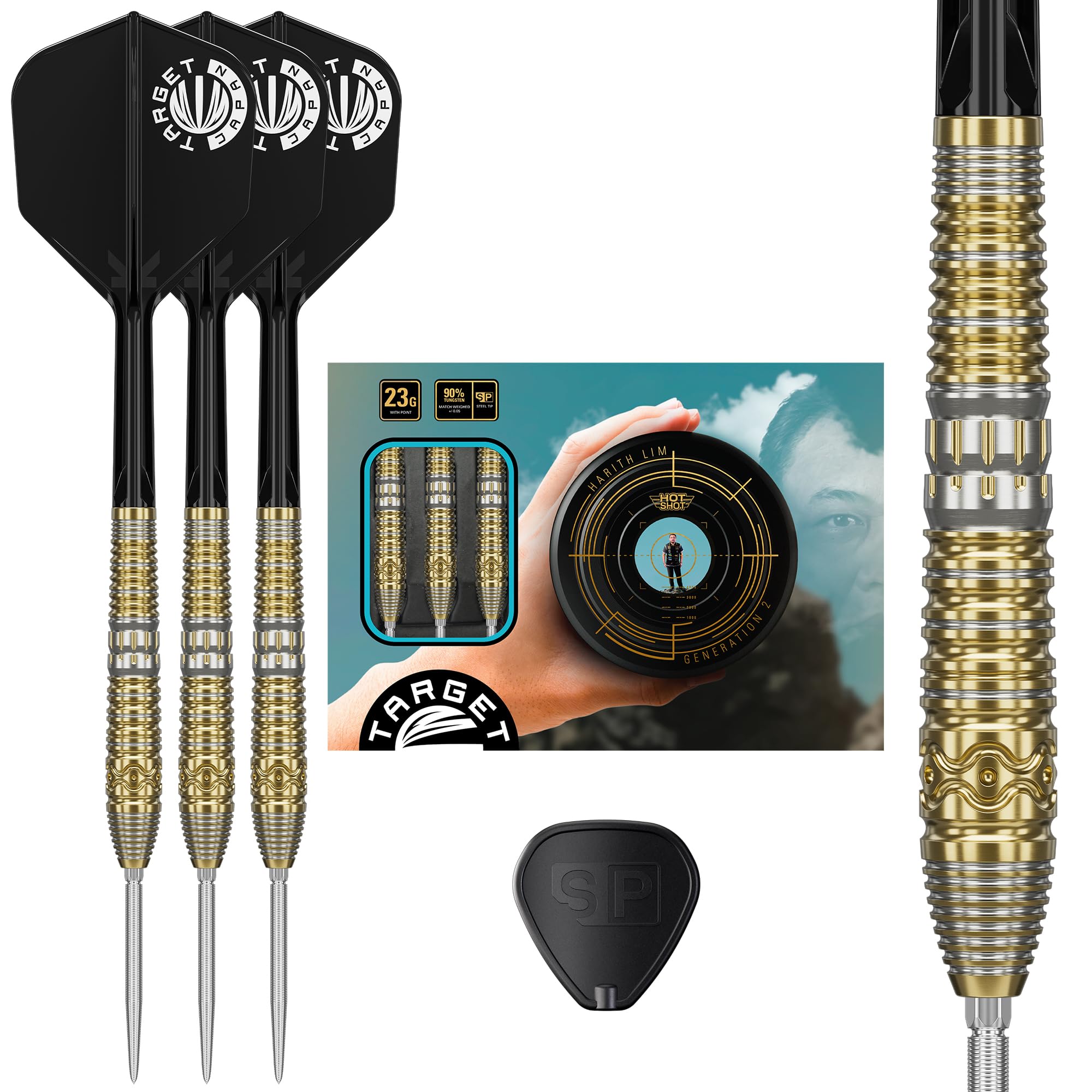 Target Japan PRIME SERIES HOT SHOT GEN2 SP STEEL TIP DARTS Harris Rim Model Tungsten Steel Tip Dart 23G Shape Flights and SWISS POINT 30MM Shot 90% золотой
Target Japan PRIME SERIES HOT SHOT GEN2 SP STEEL TIP DARTS Harris Rim Model Tungsten Steel Tip Dart 23G Shape Flights and SWISS POINT 30MM Shot 90% золотой