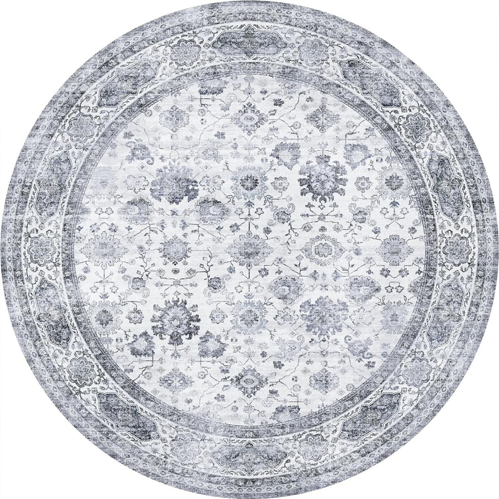Round Gray Floral Carpet - Delicate Symmetrical Bloom Motif, Soft Neutral Rug for Living Room, Elegant Home Decor 80cm
Round Gray Floral Carpet - Delicate Symmetrical Bloom Motif, Soft Neutral Rug for Living Room, Elegant Home Decor 80cm