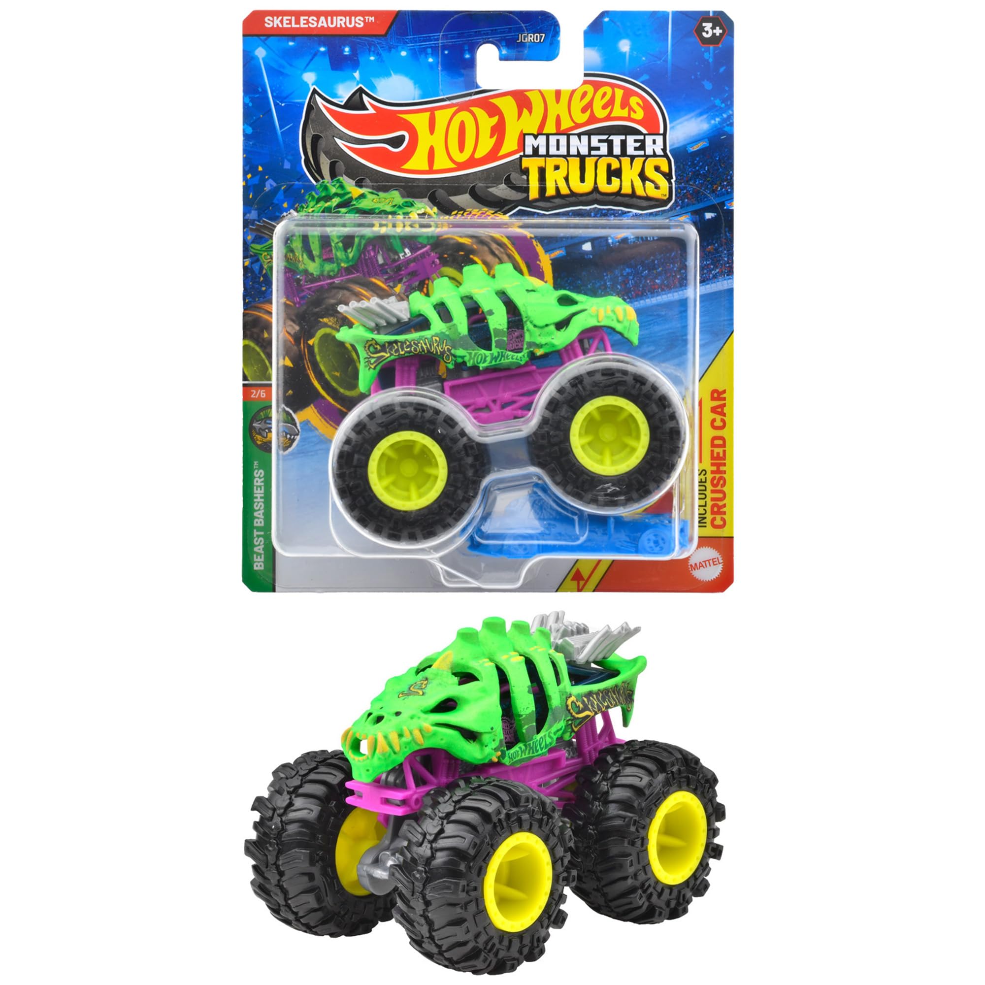 Hot Wheels Skelsaurus Monster Truck 1:64 Scale Vehicle Toy Mini Car Green JGR07 for Ages 3 and Up
Hot Wheels Skelsaurus Monster Truck 1:64 Scale Vehicle Toy Mini Car Green JGR07 for Ages 3 and Up