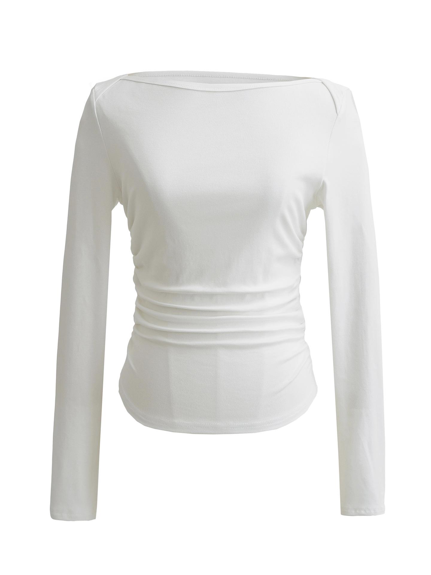 2024 Autumn Women s One-Shoulder Long Sleeve Slim Ruched T-Shirt Small білий
2024 Autumn Women s One-Shoulder Long Sleeve Slim Ruched T-Shirt Small білий